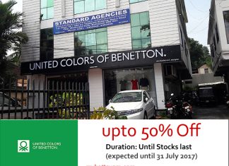 United Colors of Benetton – up to 50% Off Offers & Deals at Kottayam