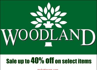 Woodland – Up to 40% on Select Items Offers at Kottayam