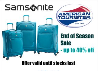 Samsonite & American Tourister – End of Season Sale Offers at Kottayam