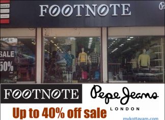 Footnote – Up To 40% Off Sale Offers at Kottayam
