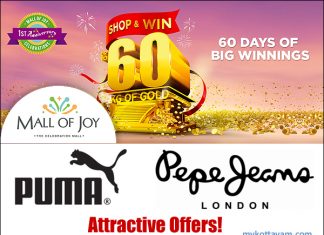 Puma & Pepe Jeans London at Mall of Joy – Offers Offers at Kottayam