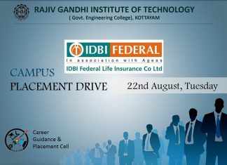 Rajiv Gandhi Institute of Technology Kottayam – Placement Drive